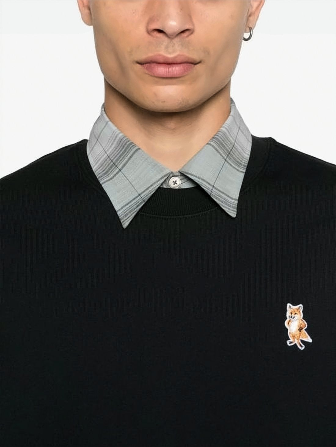 Classic Crew Neck Black Sweatshirt