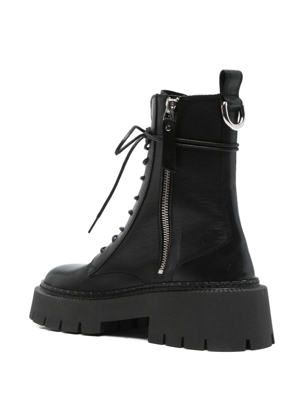 Rugged Black Lace-Up Boots