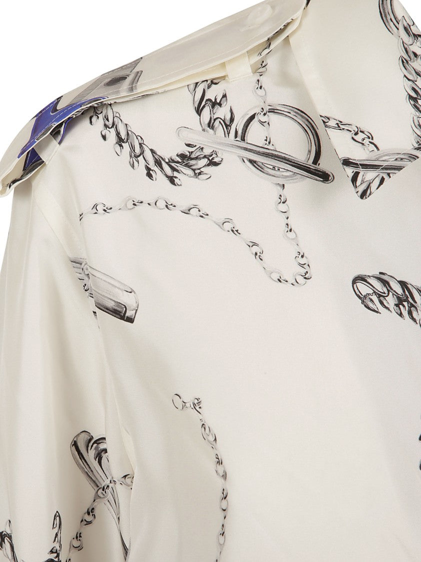 Graphic Print Silk Shirt