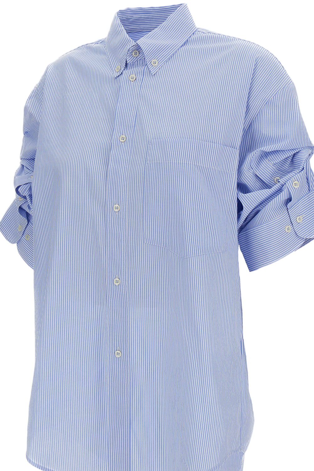 Structured White Shirt with Classic Collar Design