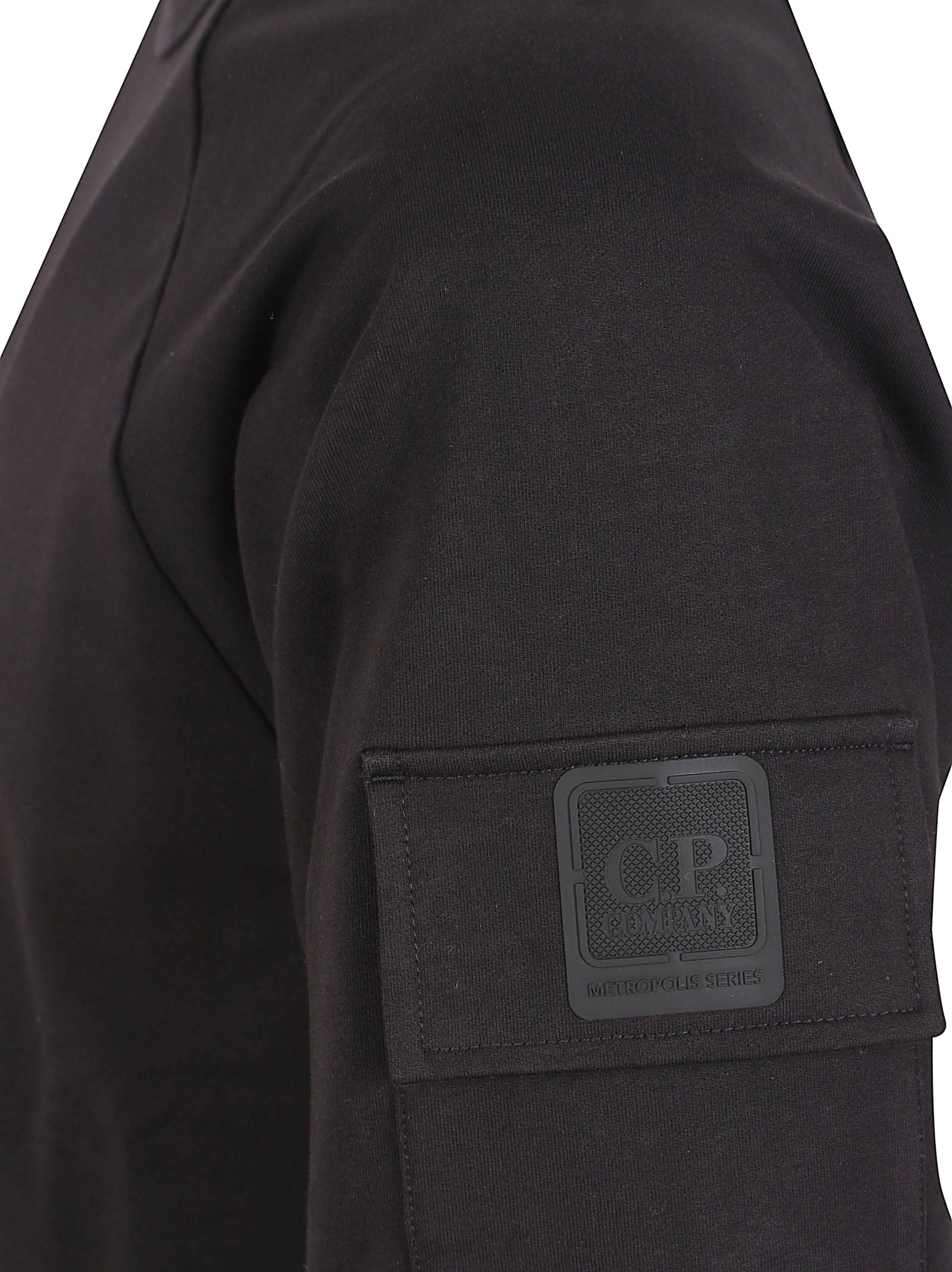 Boxy-Fit Black T-Shirt with Distinctive Patch Pocket