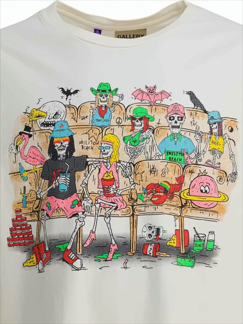 Relaxed-Fit Graphic Print T-Shirt with Theater Characters