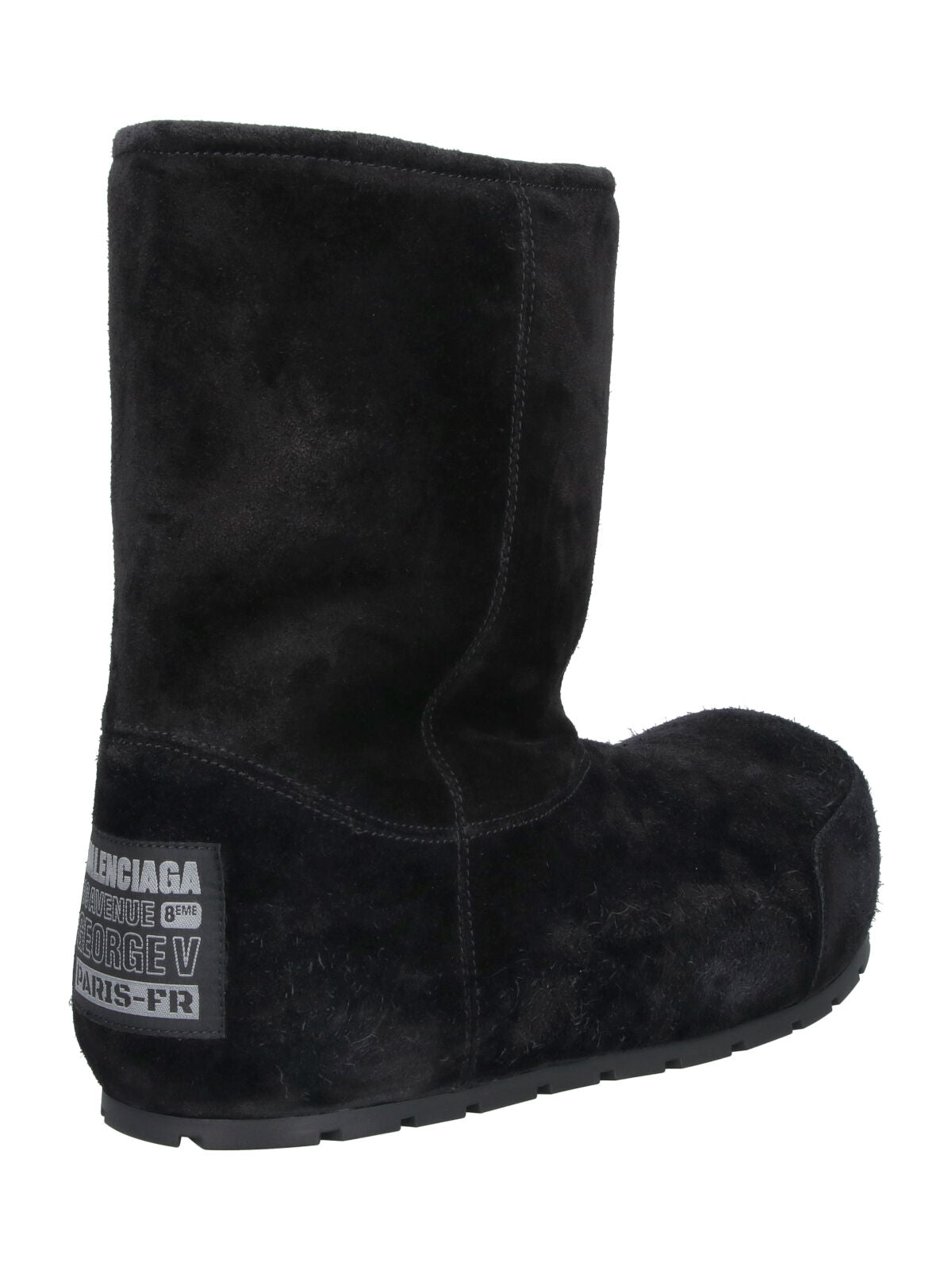 Black Distressed Dumbo Suede Ankle Boots