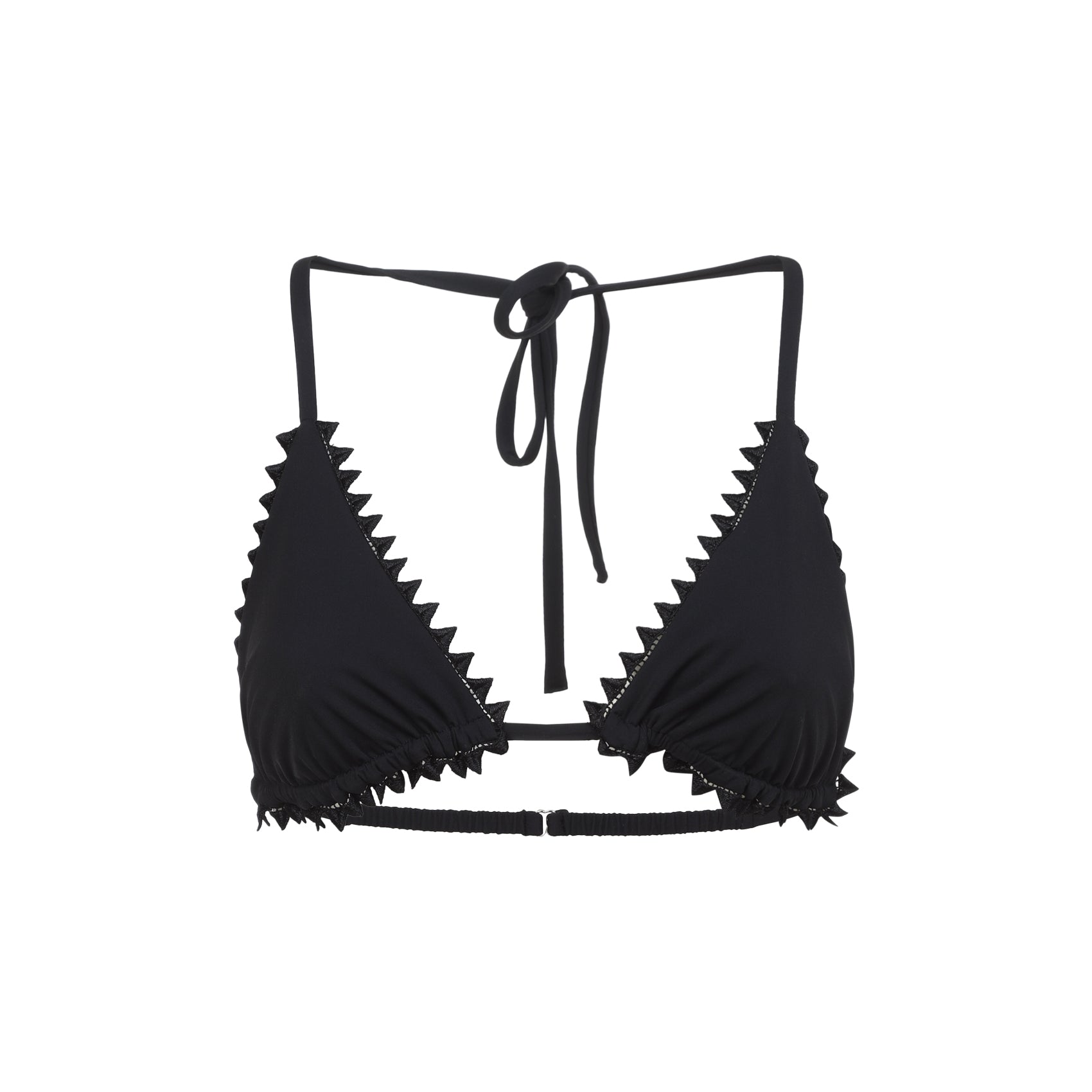 Black Polyamide-Elastane Blend Swimwear