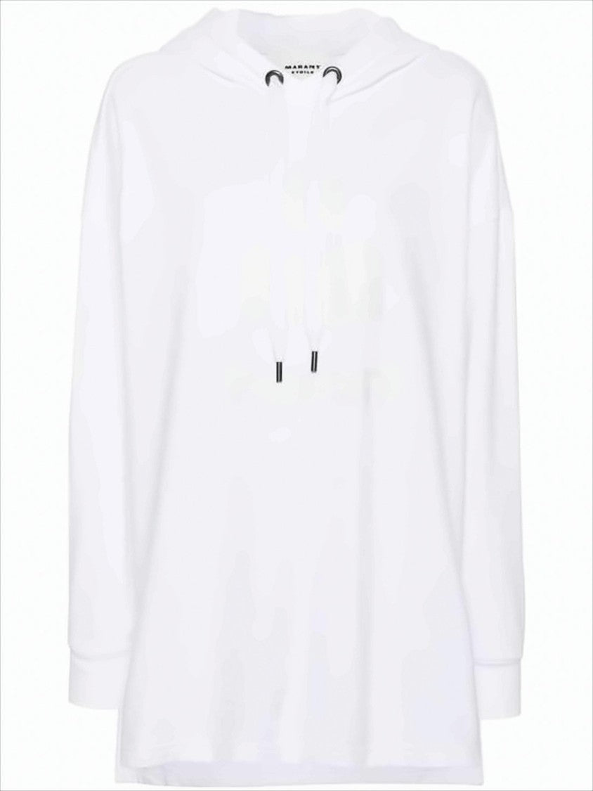 Long-Sleeved Hoodie Dress with Subtle Tonal Logo