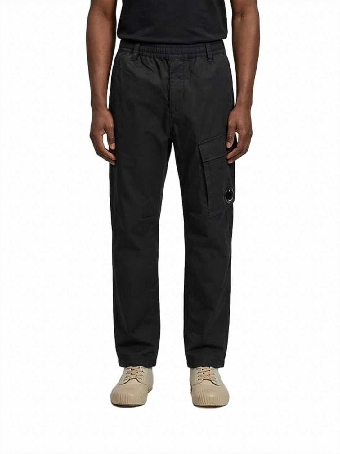 Relaxed Fit Straight Pants with Tapered Leg