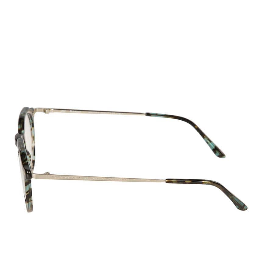 Rayan Tortoiseshell-Patterned Round Eyeglasses with Metallic Temples