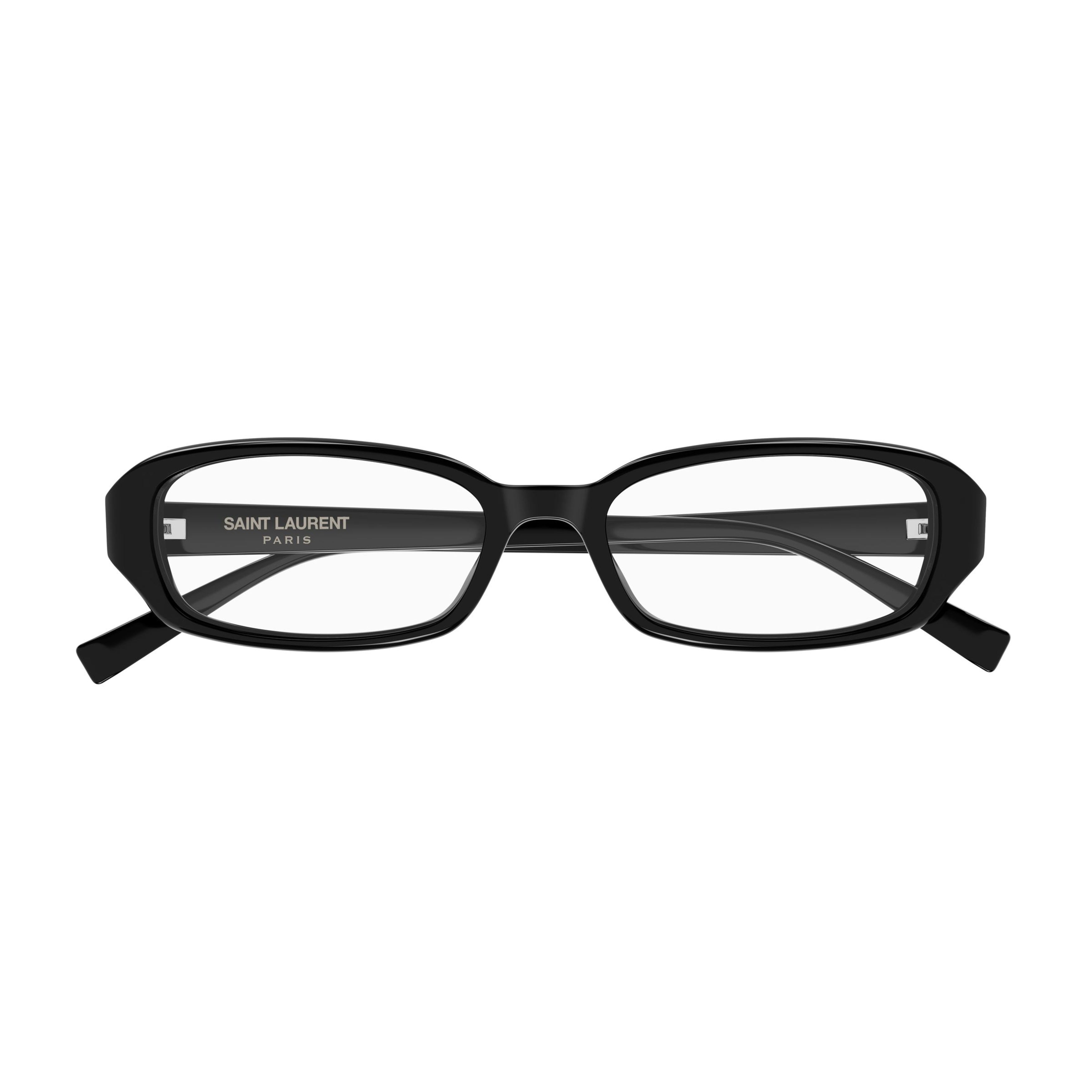 Rectangular Eyeglasses with Glossy Black Frame