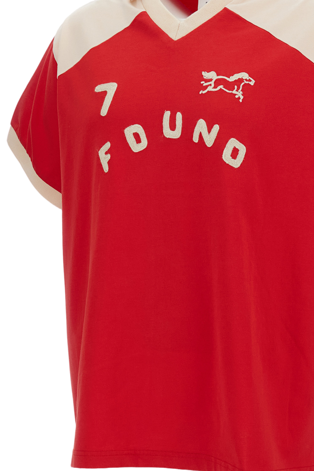 Vintage Sports-Style Jersey with Embroidered Details