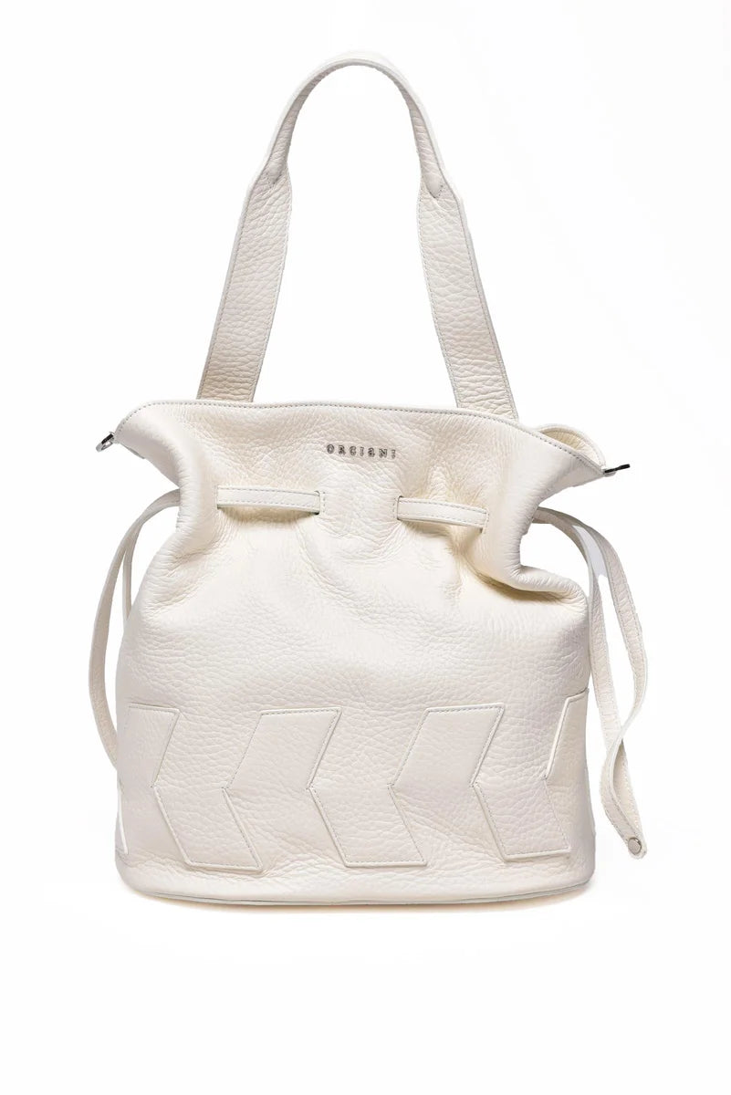 Shoulder Bucket Bag - White