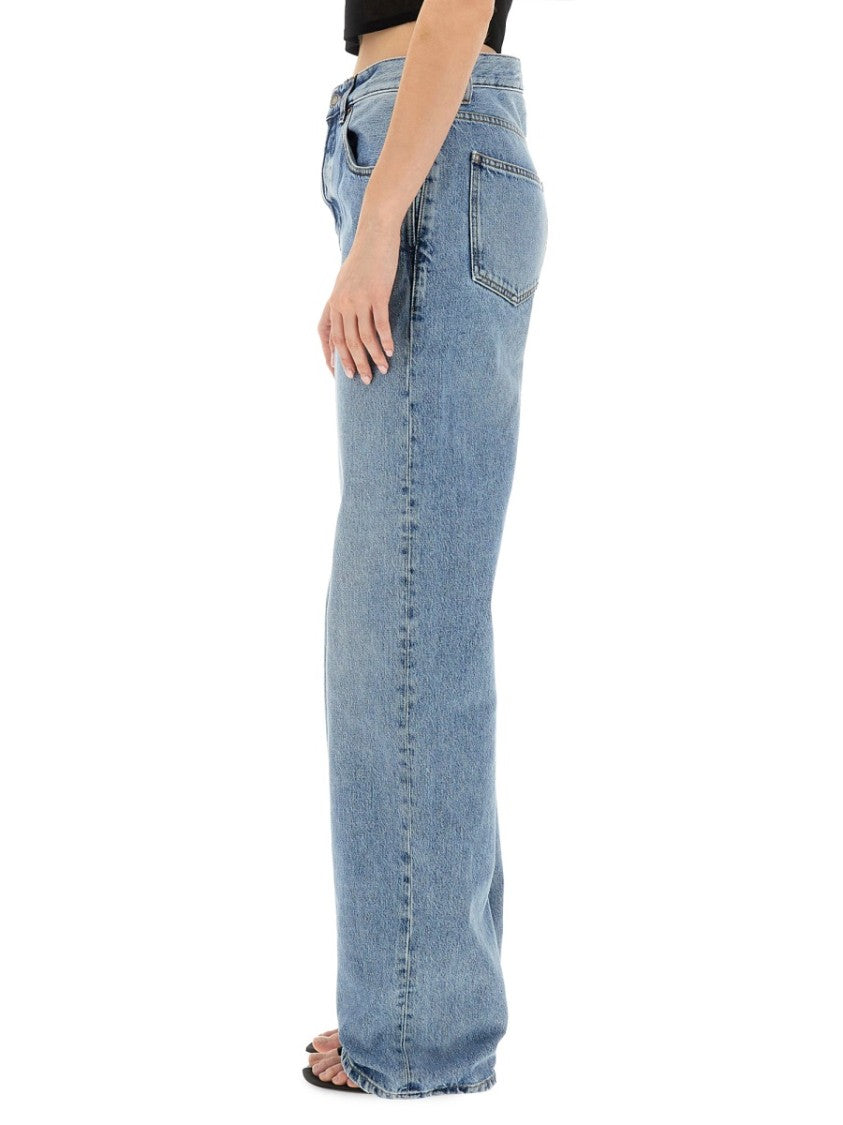 Straight-Leg Denim Jeans With Subtle Fading