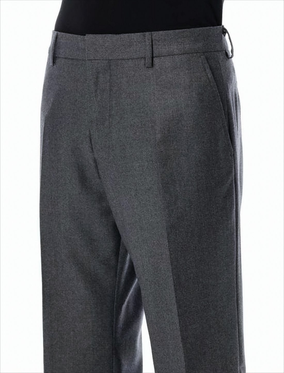 Wide-Leg Wool Trousers with Minimalist Design