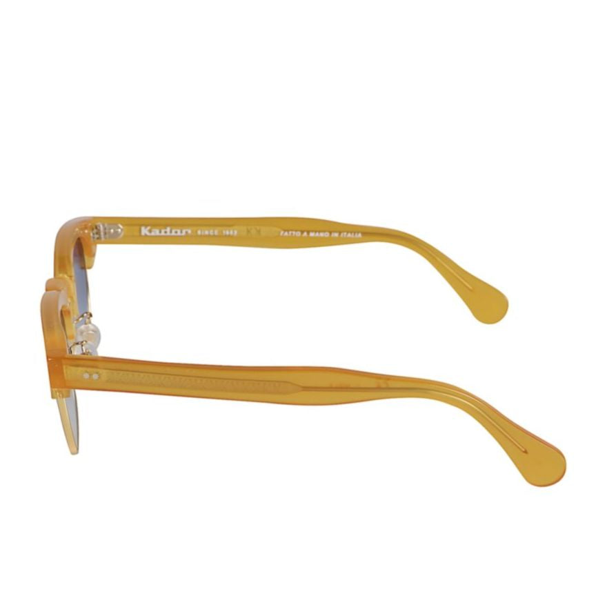 Woody Cm Translucent Amber-Yellow Sunglasses with Gradient Blue Lenses