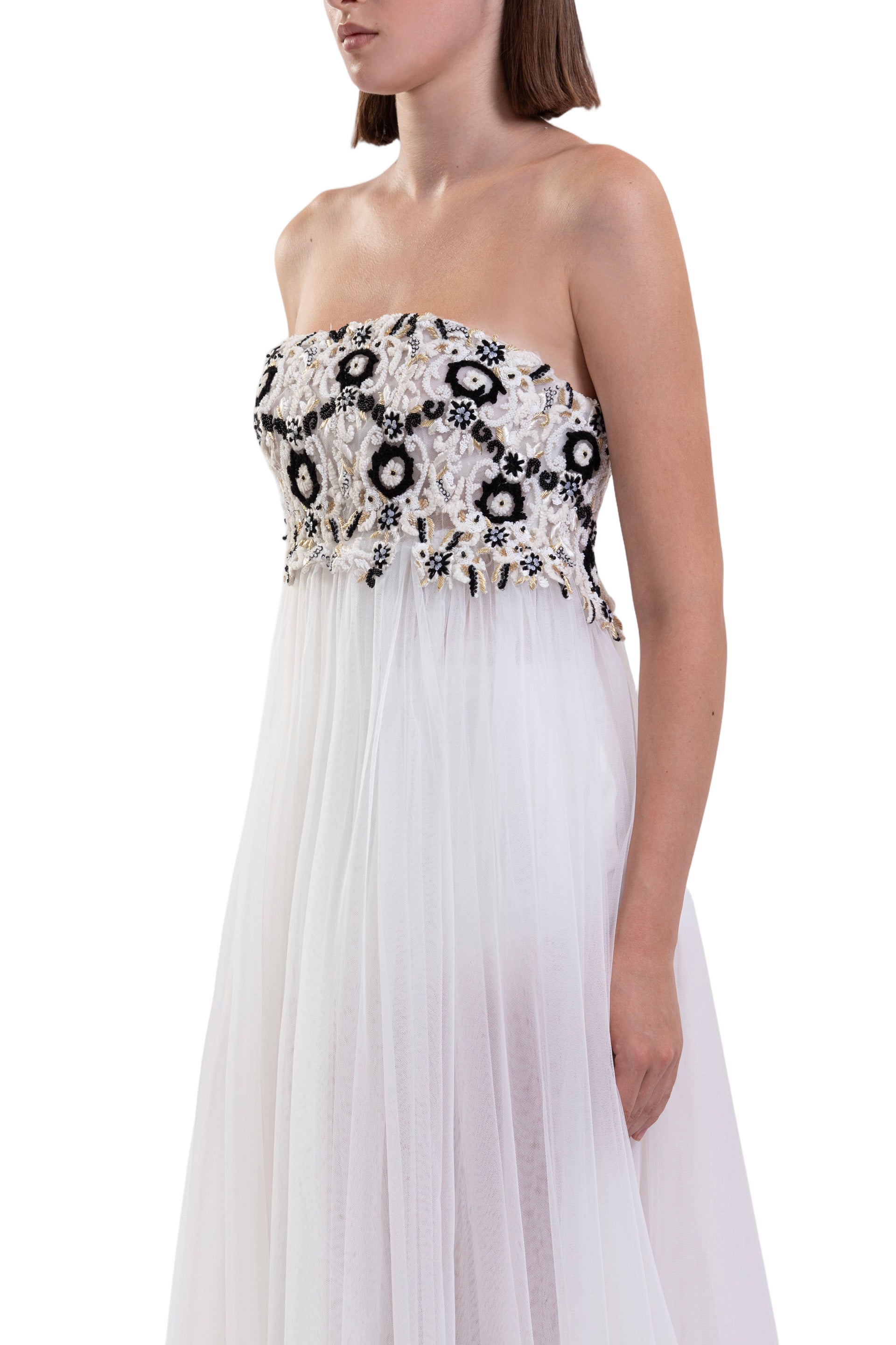 Embroidered Tulle Dress