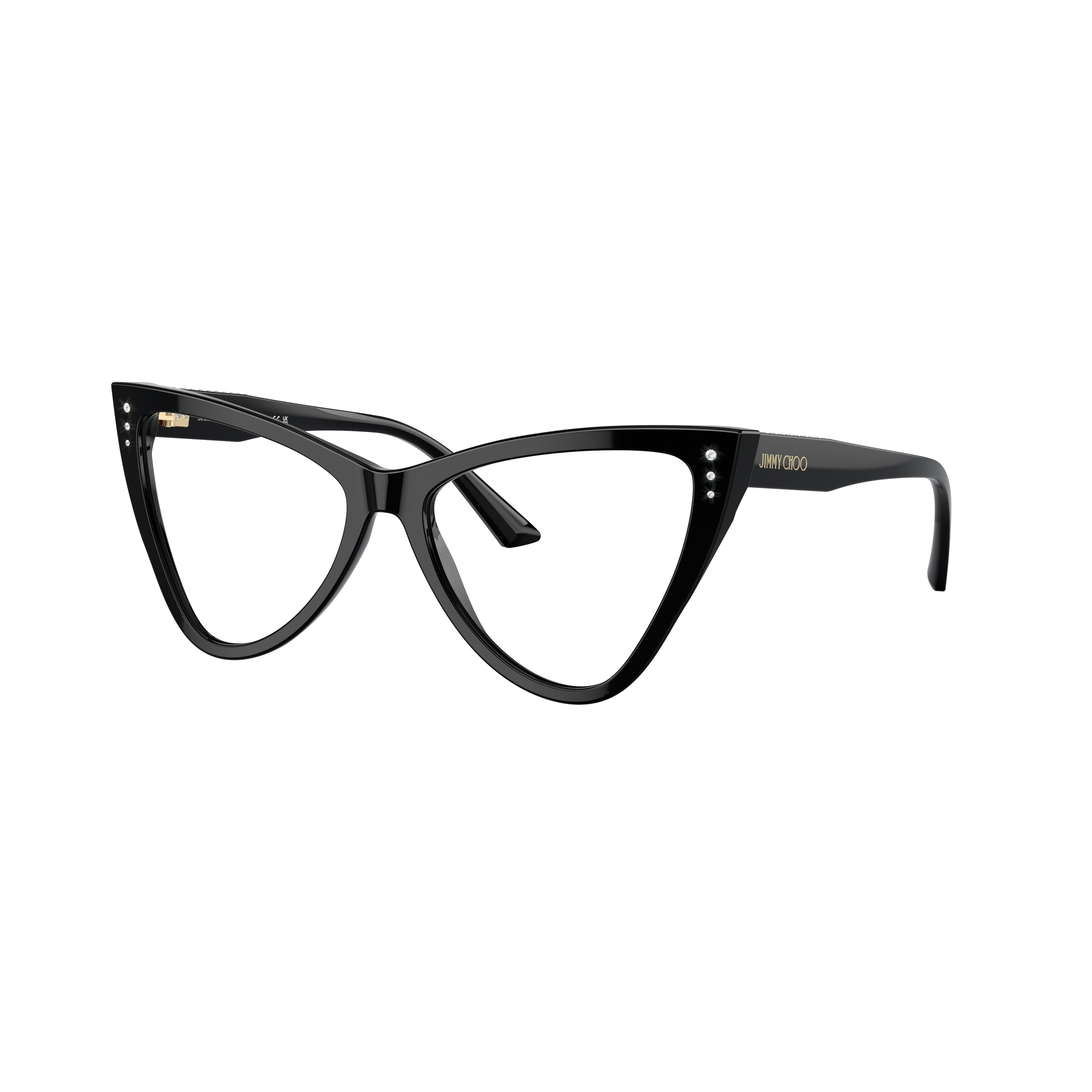 0jc3004b Glossy Black Cat-Eye Eyeglasses