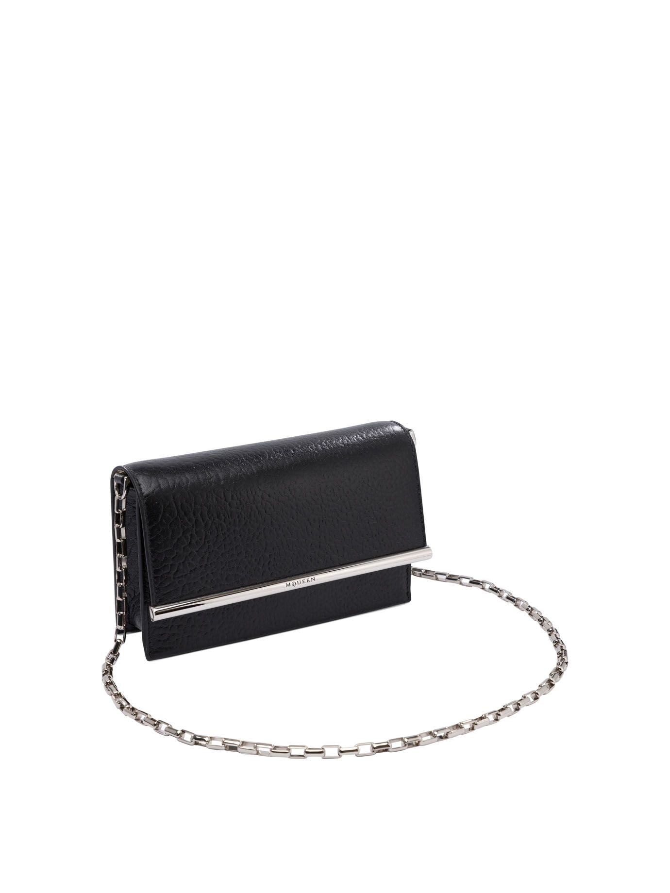 Structured Black Bag with Metallic Accent