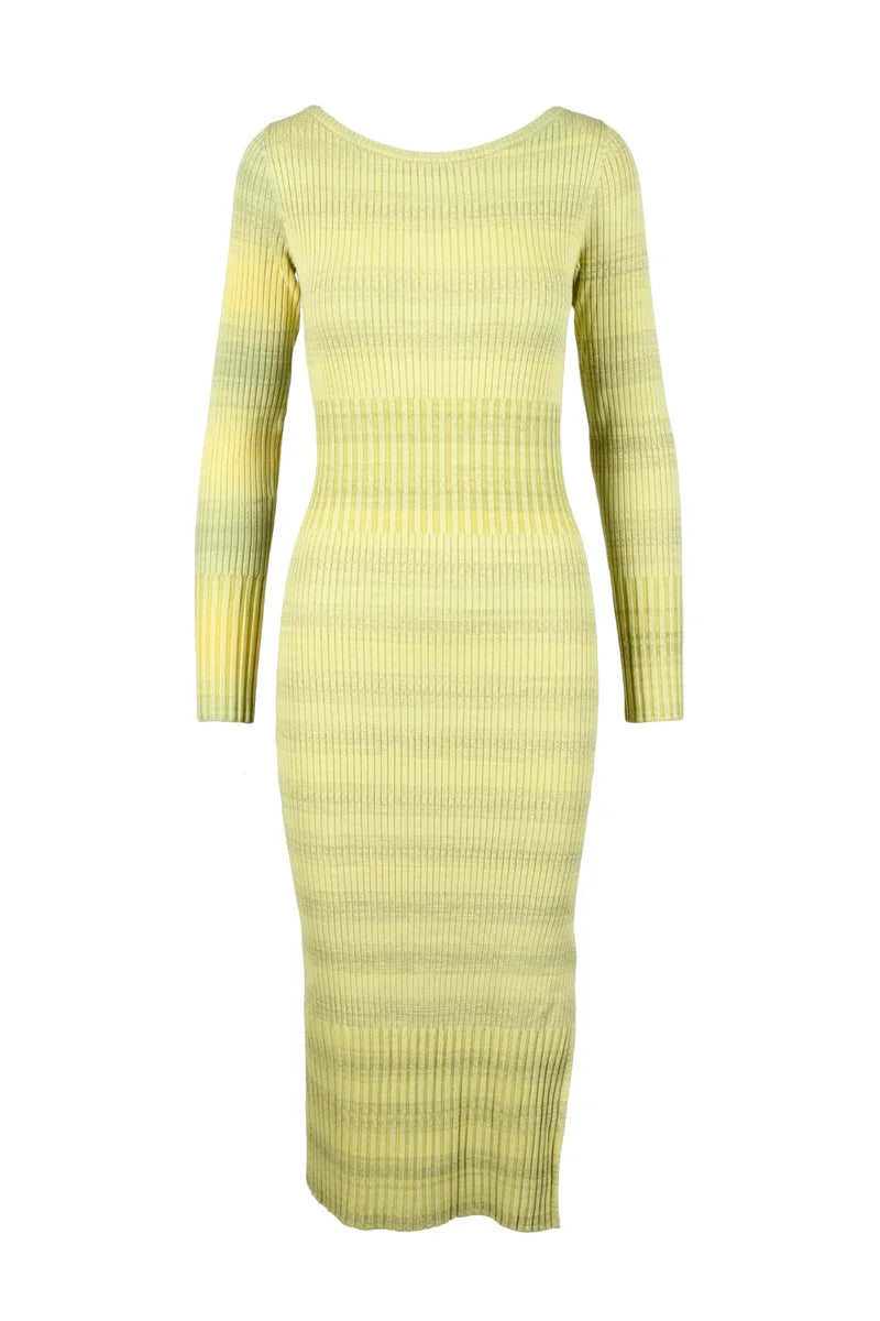 Viscose Polyamide Spandex Dress - Green