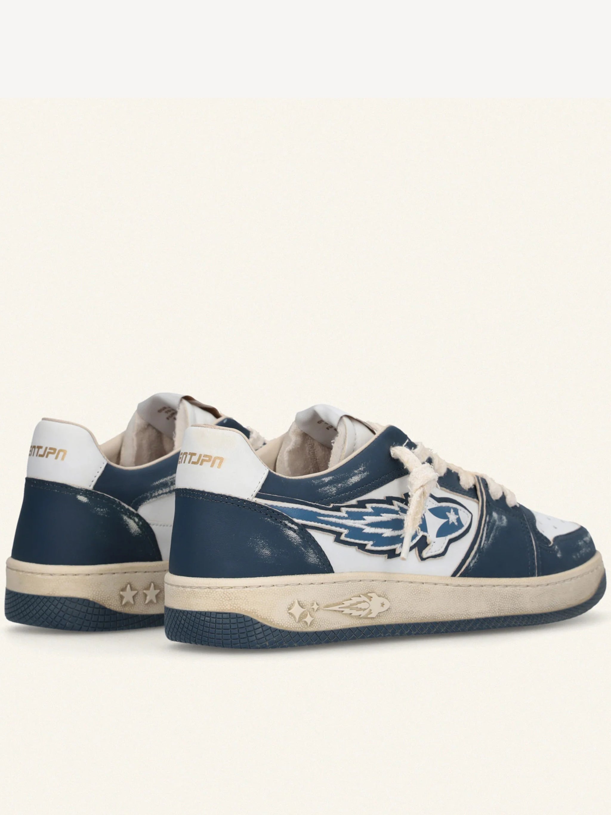 Egg Rocket 3 Navy/White Leather Sneakers