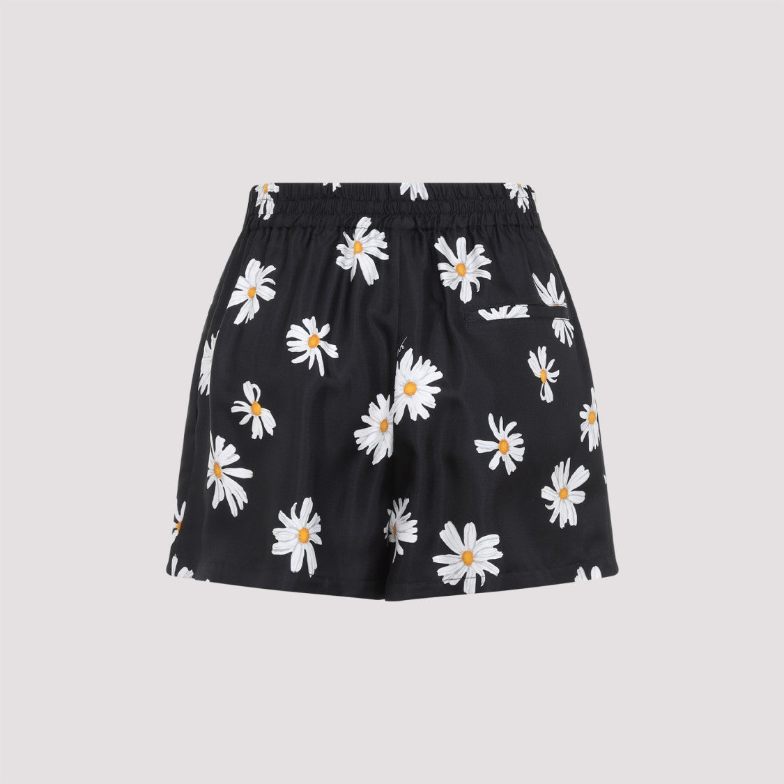 Relaxed-Fit Silk Daisy Print Shorts