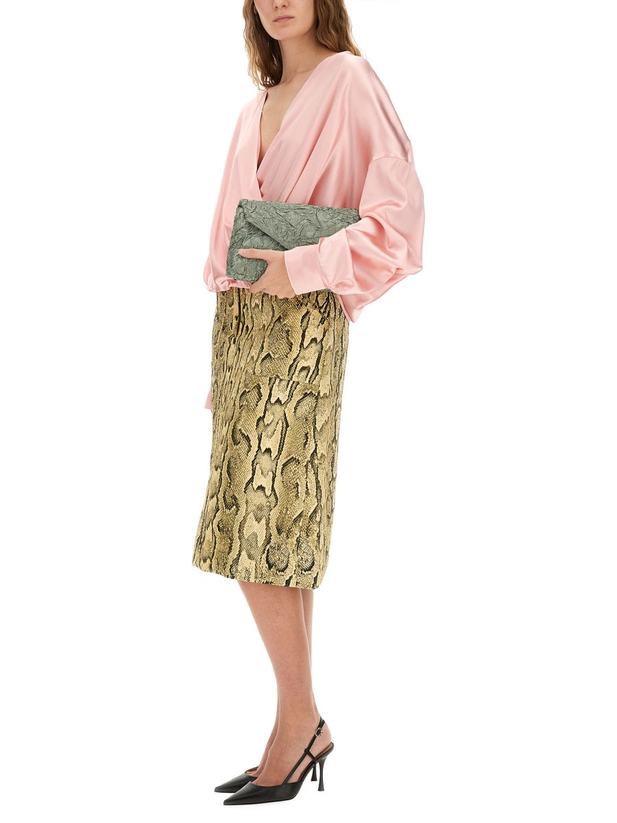 Dynamic Animal Pattern Skirt With Elegant Silhouette
