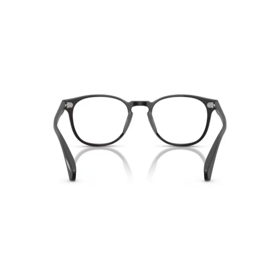 0ov5298u Classic Round Acetate Eyeglasses with Silver Rivet Details