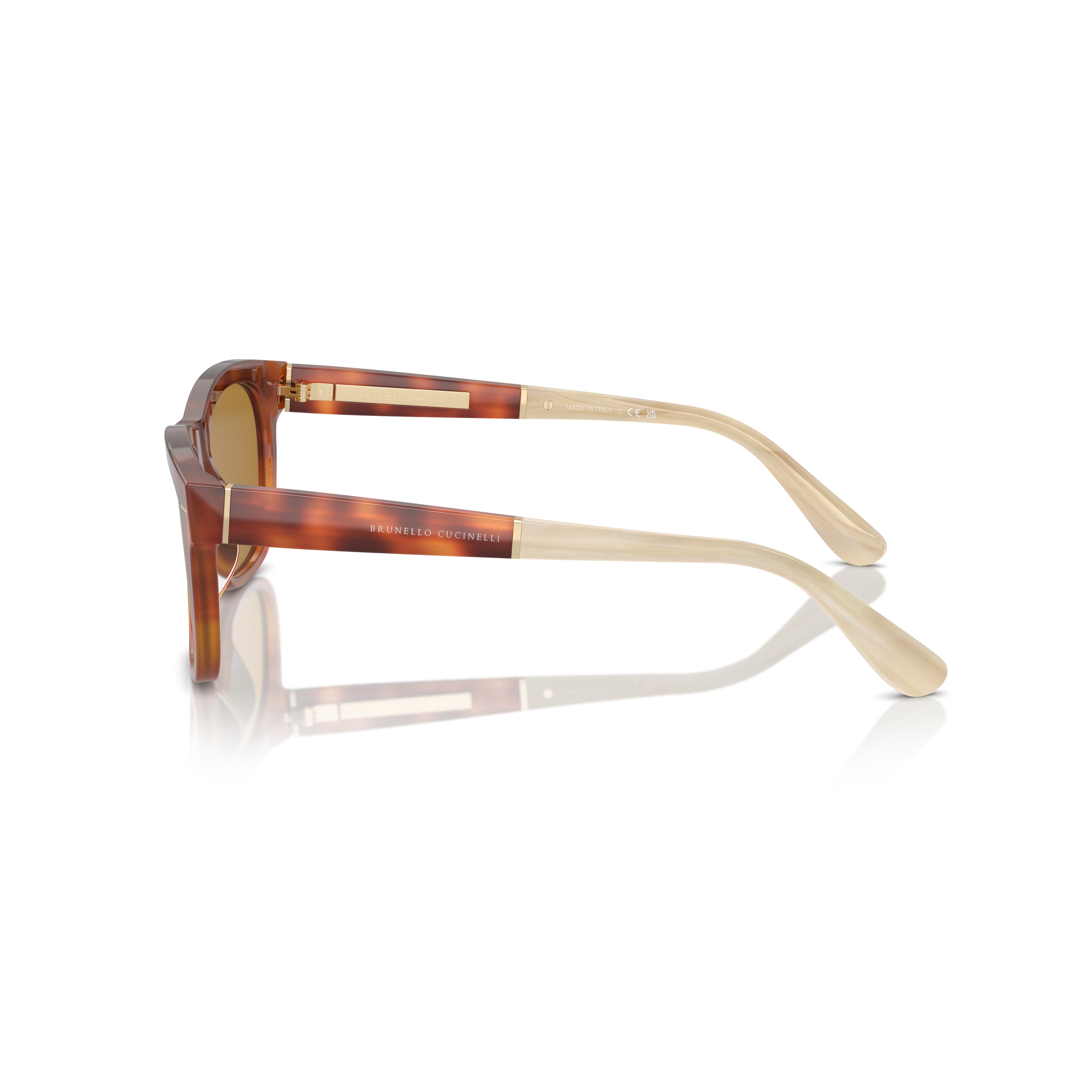 0bc4003s Rectangular Tortoiseshell Sunglasses with Brown Tinted Lenses