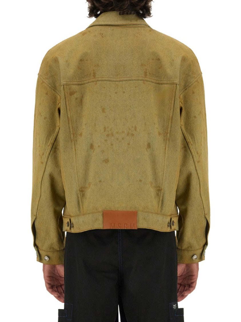 Denim Jacket Dyed In Tea