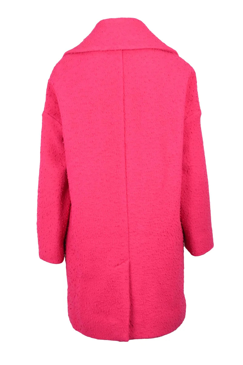 Double-Breasted Coat - Fuchsia