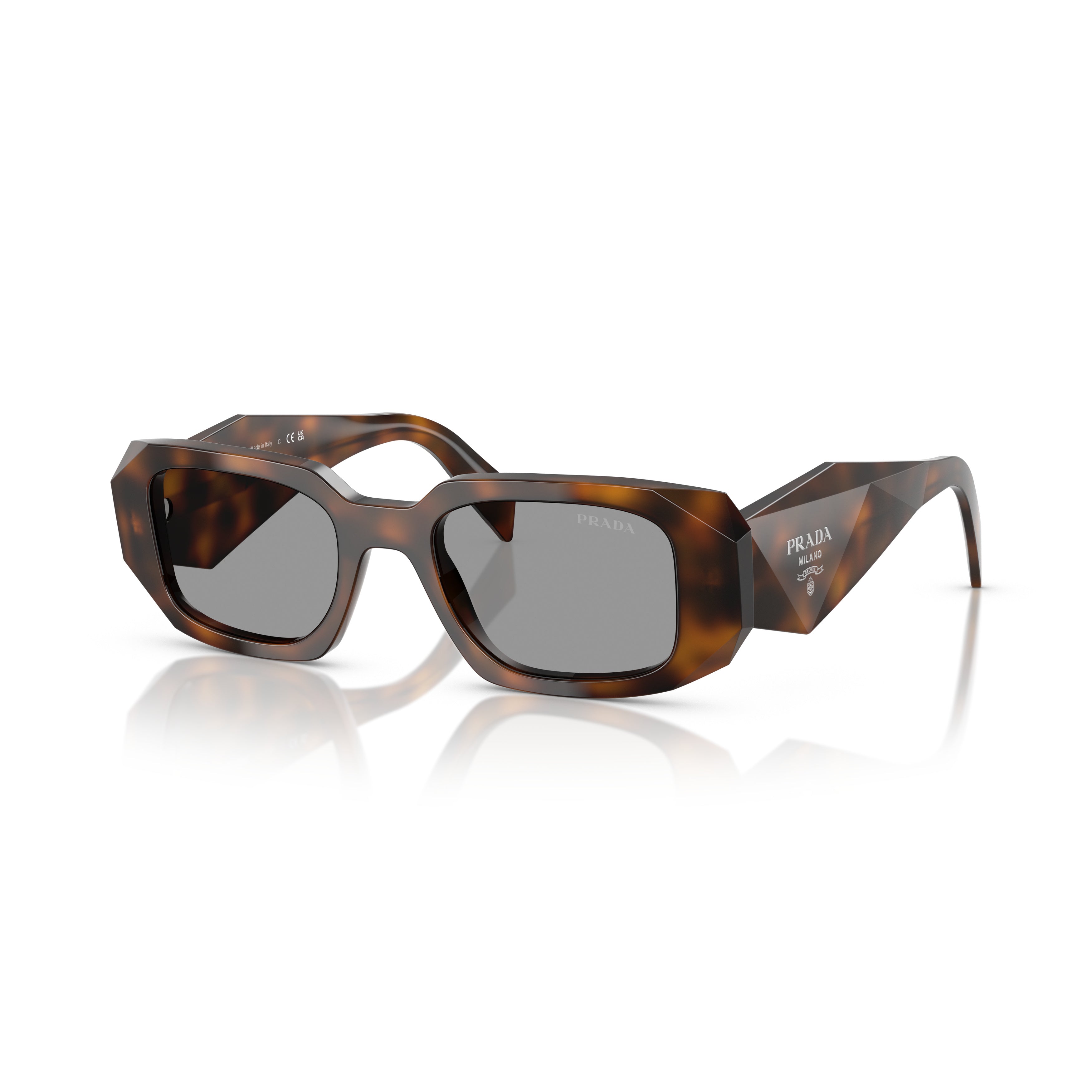 0pr 17ws Oversized Rectangular Tortoiseshell Sunglasses