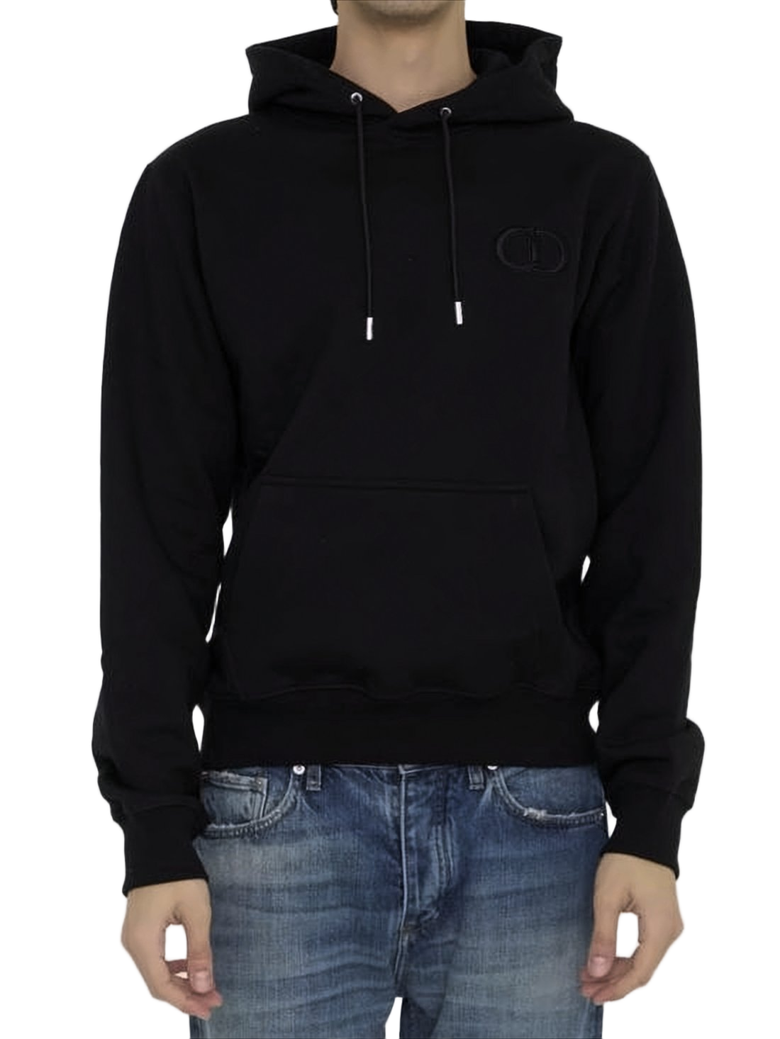 Classic Black Hoodie with Adjustable Drawstring