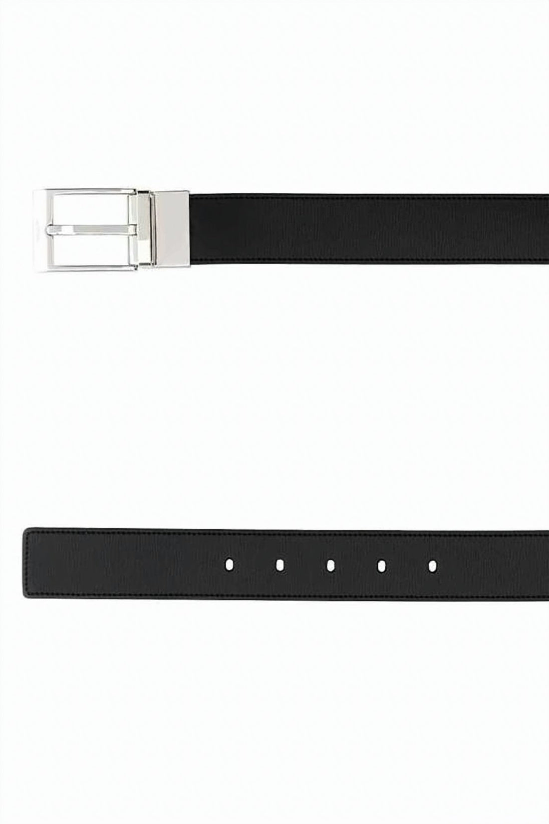 Black Smooth Cowhide Leather Minimalist Belt
