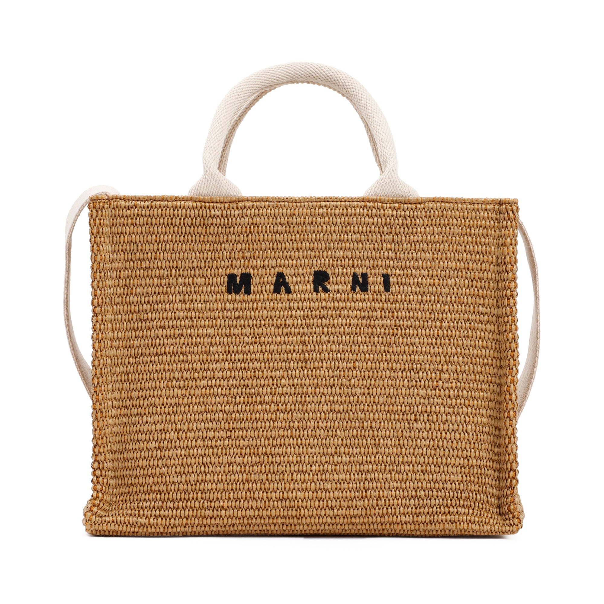 Natural Raffia East-West Tote Bag
