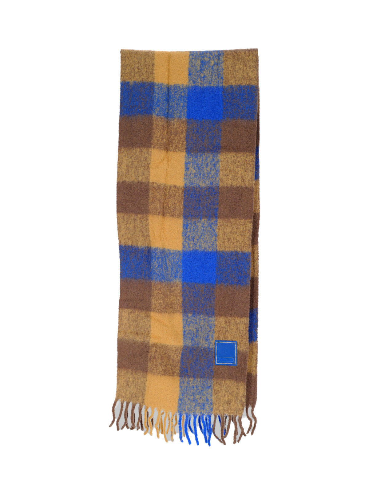 Multicolor Checkered Wool Blend Faylen Muffler Scarf