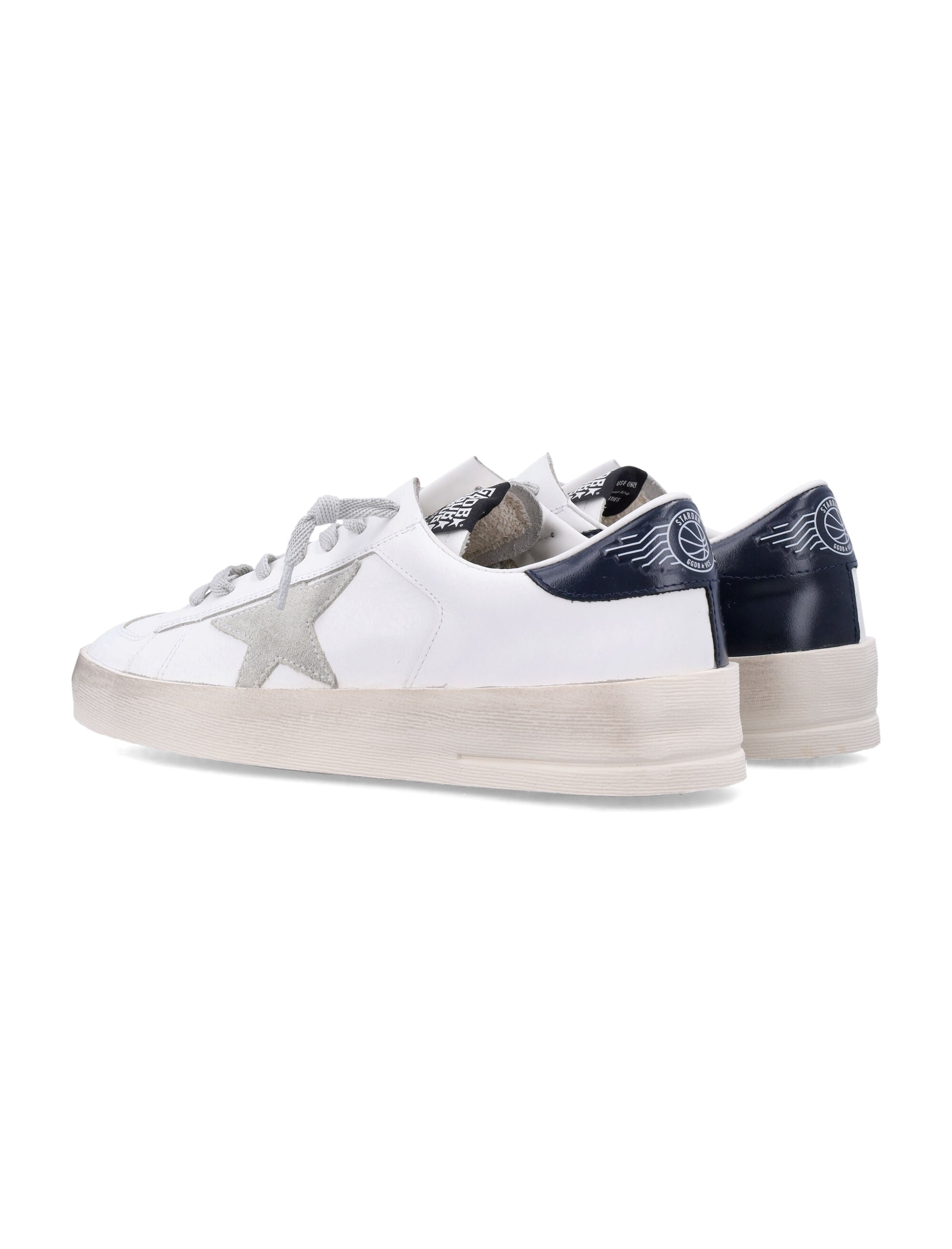 Stardan Vintage Leather Sneakers with Distressed Sole