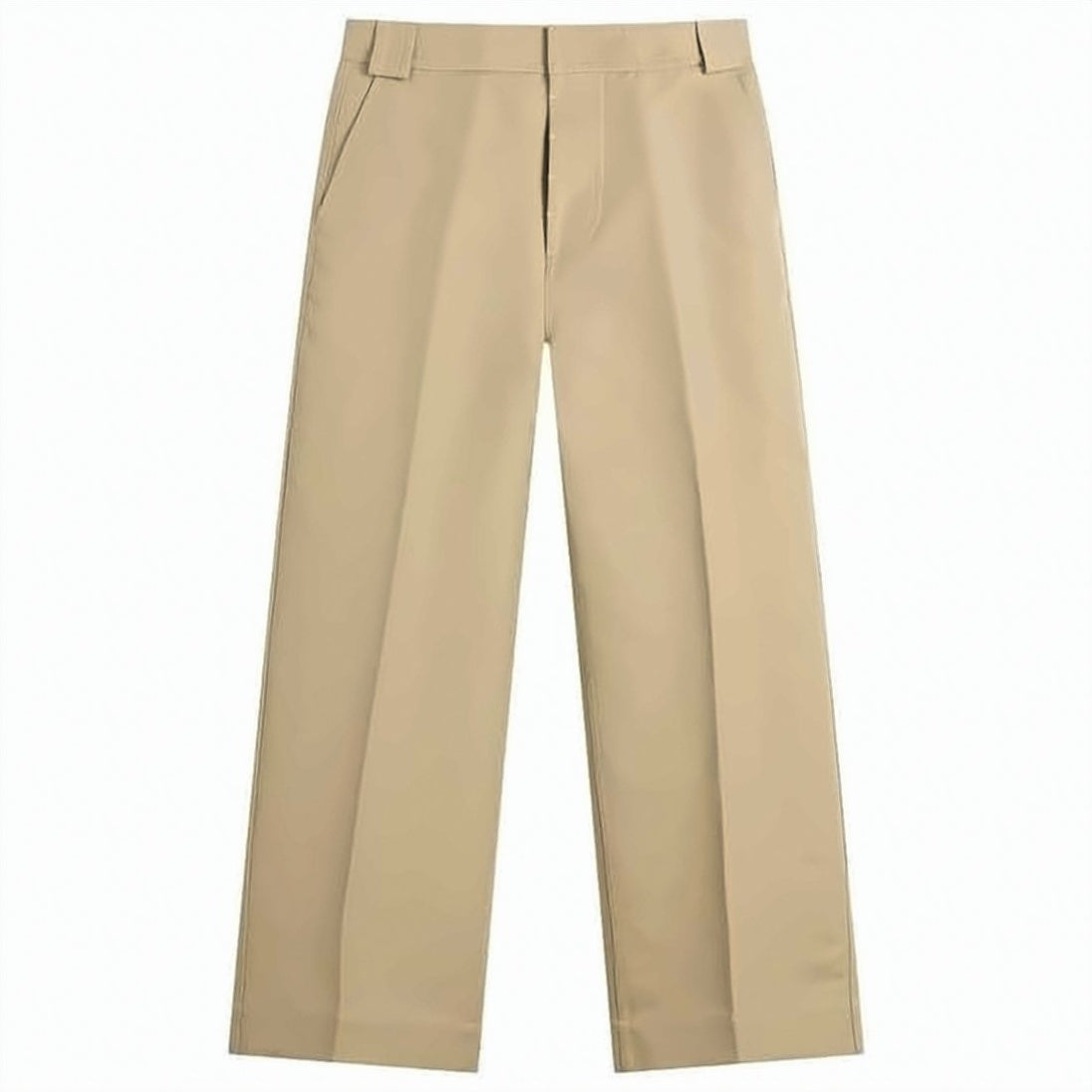 Straight Tailored Pants with Mid-Rise Waist