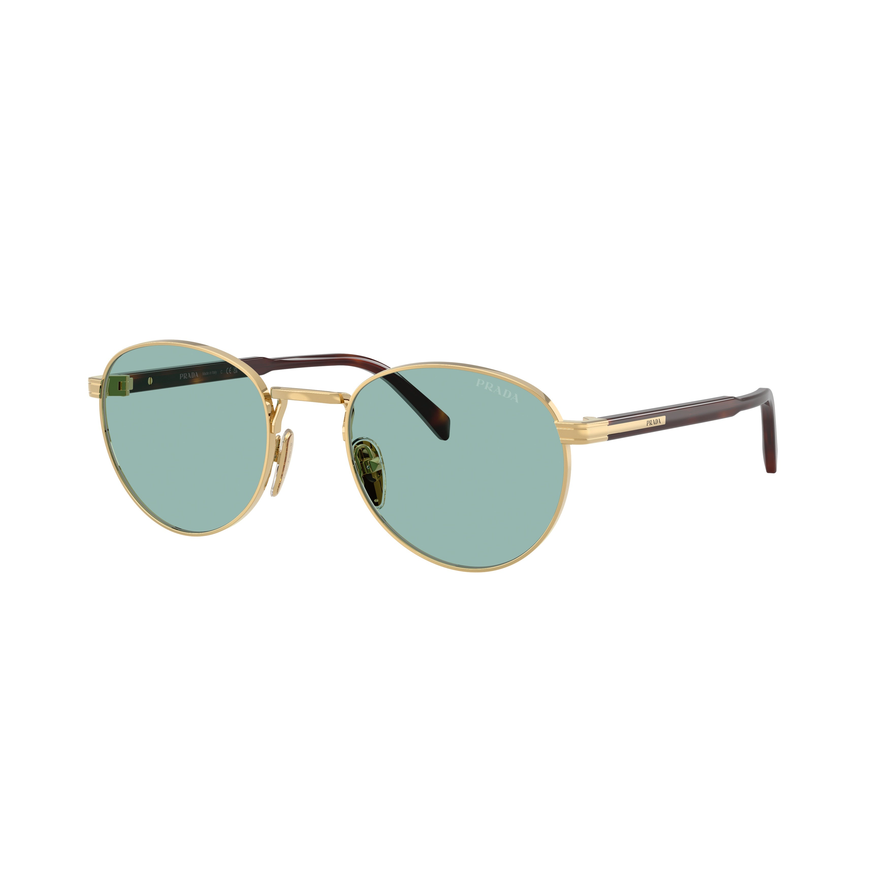 0pr B51s Round Green-Tinted Lenses