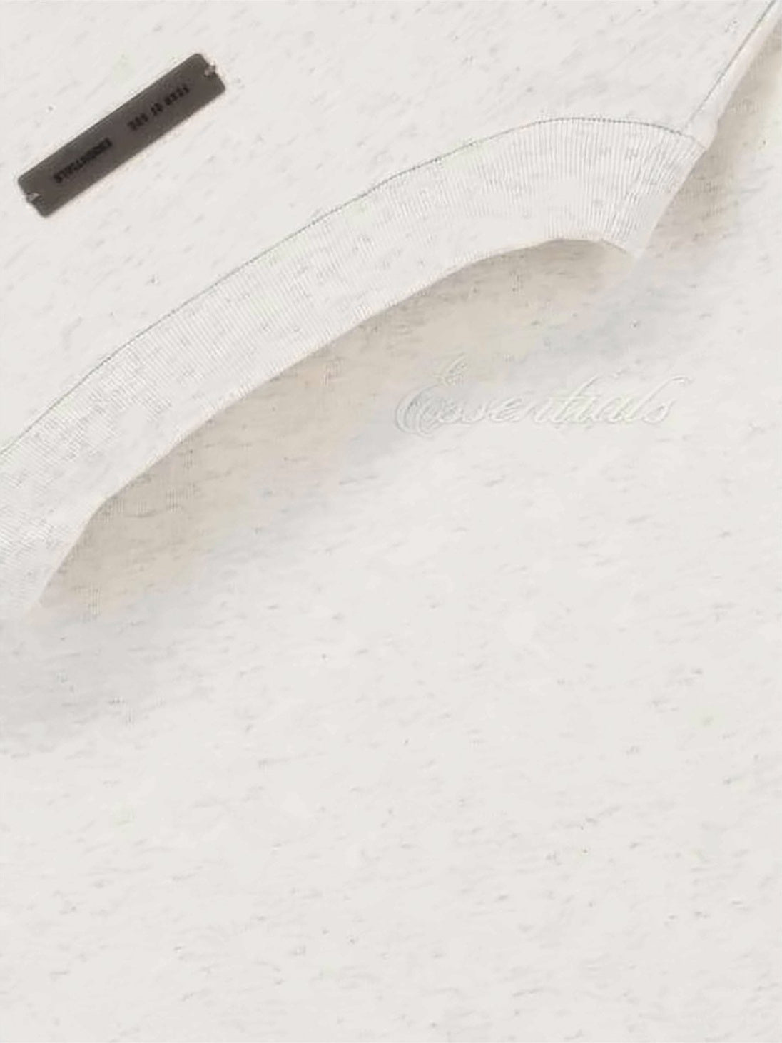 Long-Sleeve Crew Neck T-Shirt with Heathered Texture