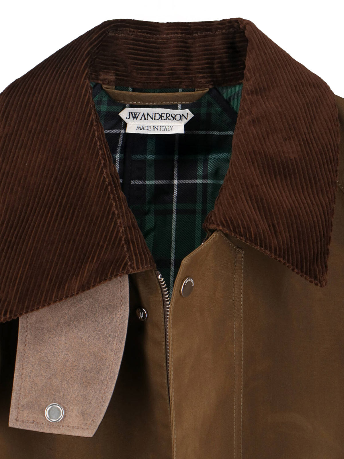 Brown Structured Corduroy Collar Cotton Jacket
