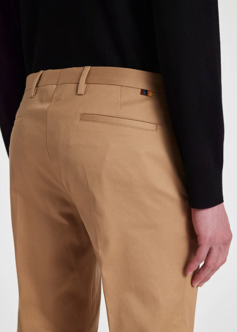 Tailored Beige Chinos With Turn-Up Hems