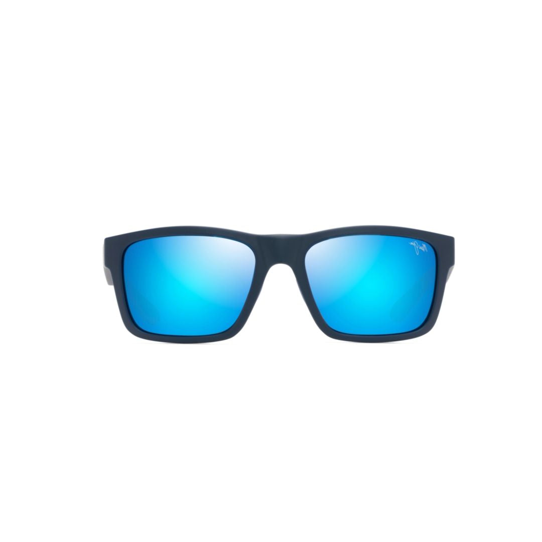 The Flats Rectangular Frame Sunglasses with Mirrored Lenses