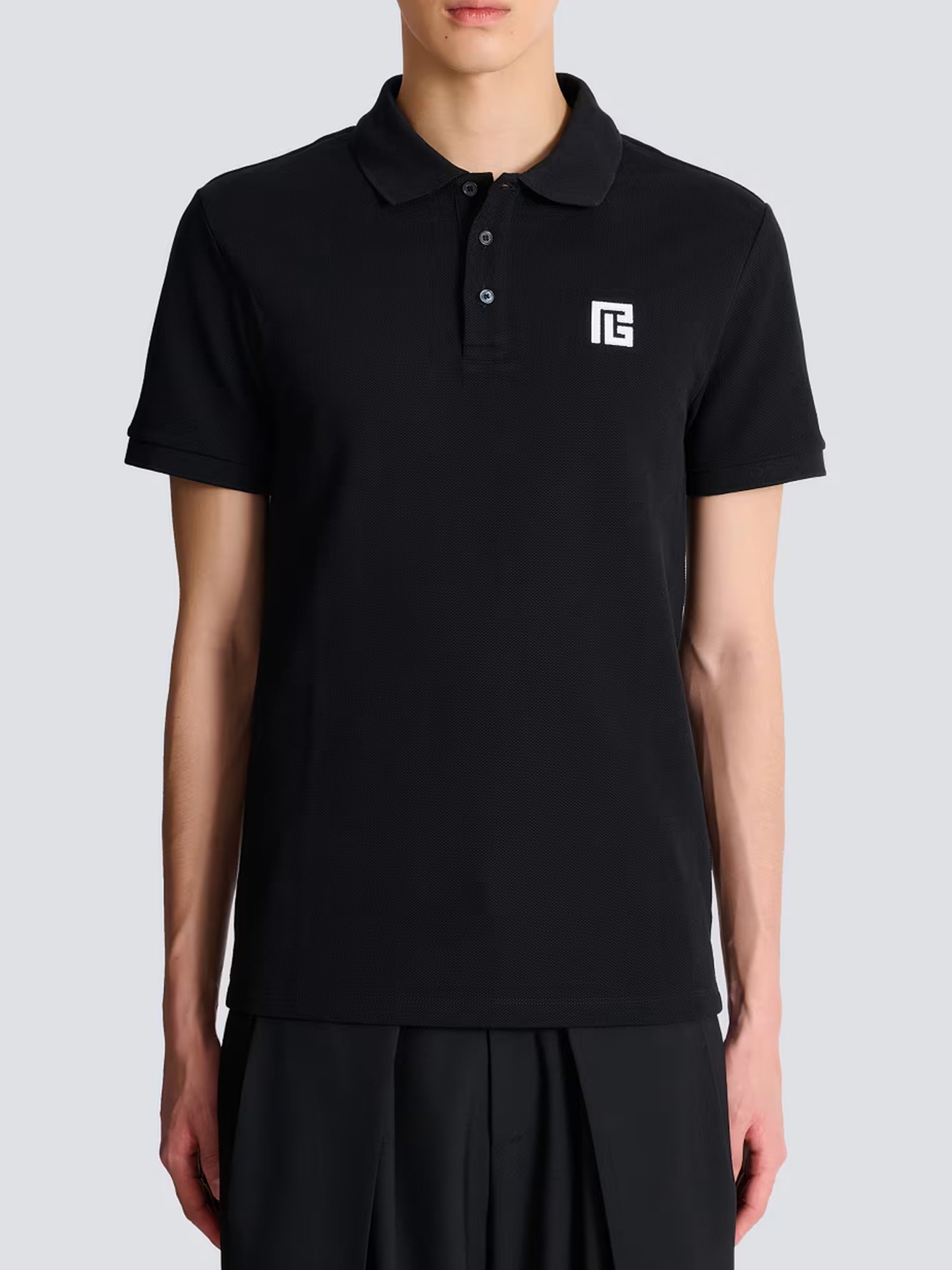 Black Classic Ss Cotton Polo Shirt