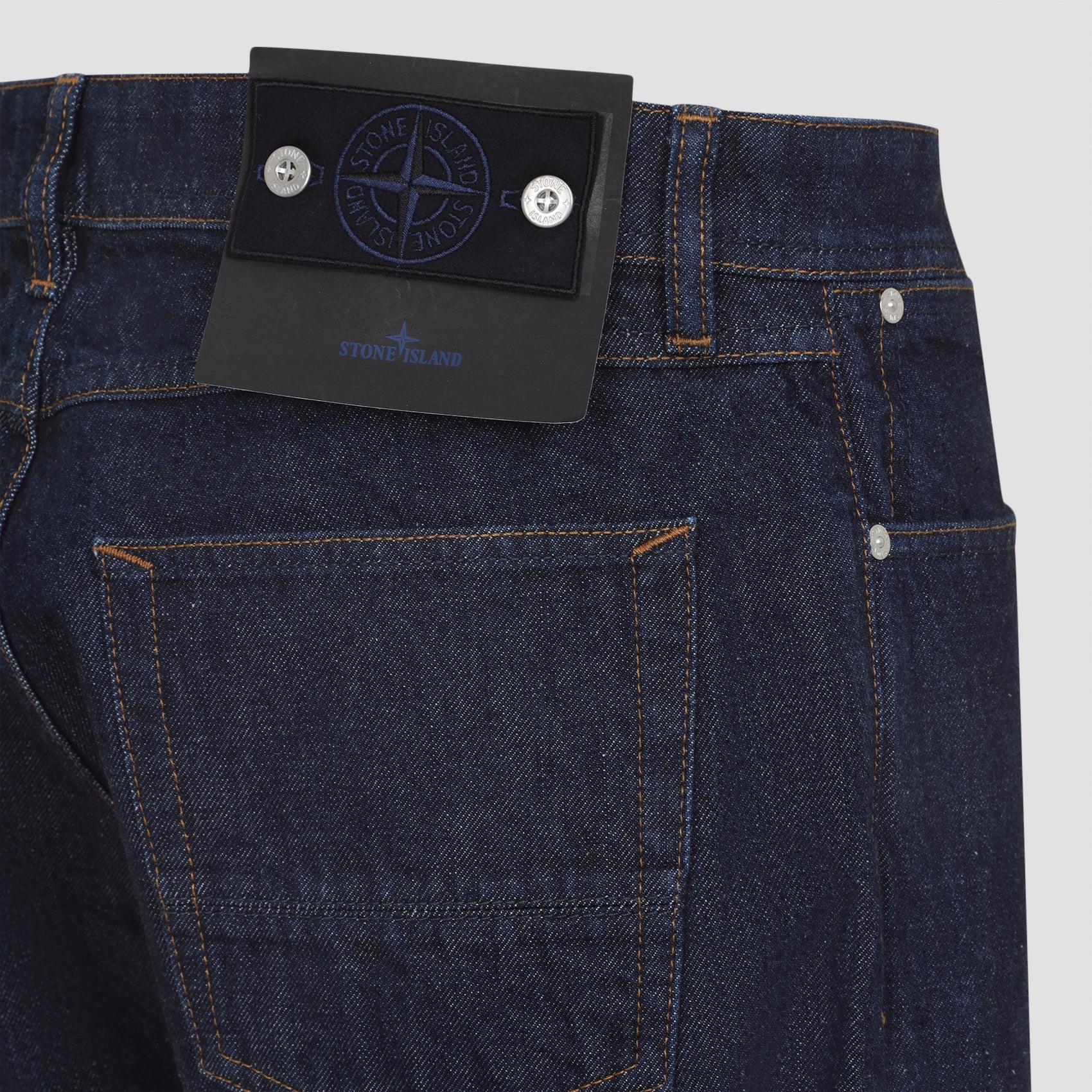 Straight Blue Denim Jeans With Classic 5-Pocket Design