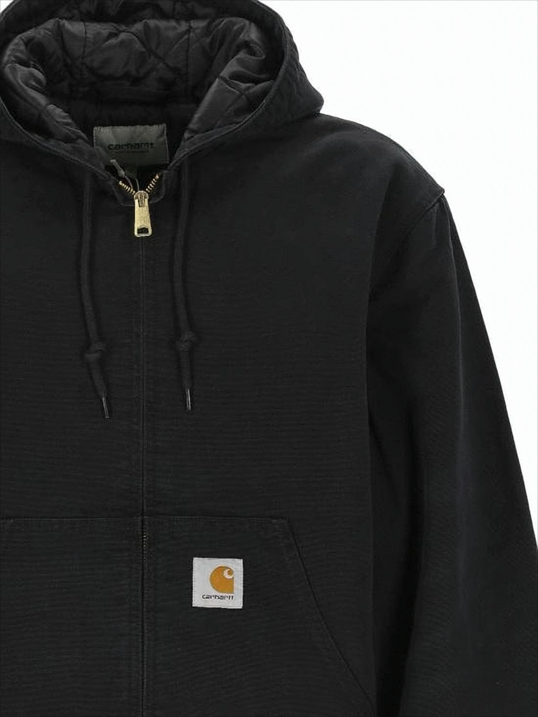 Hooded Quilted Jacket with Adjustable Drawstrings