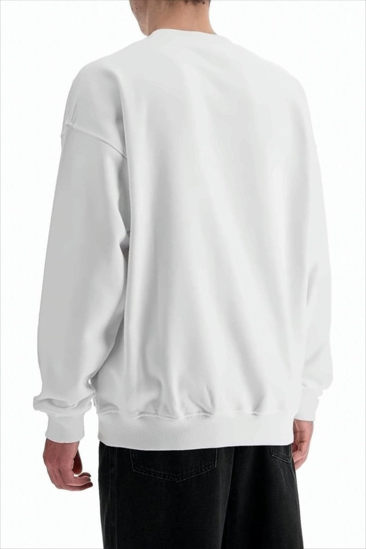 Relaxed-Fit Long-Sleeve Sweatshirt with Embossed Logo Detail
