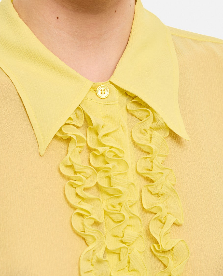 Ruffled Slim Shirt