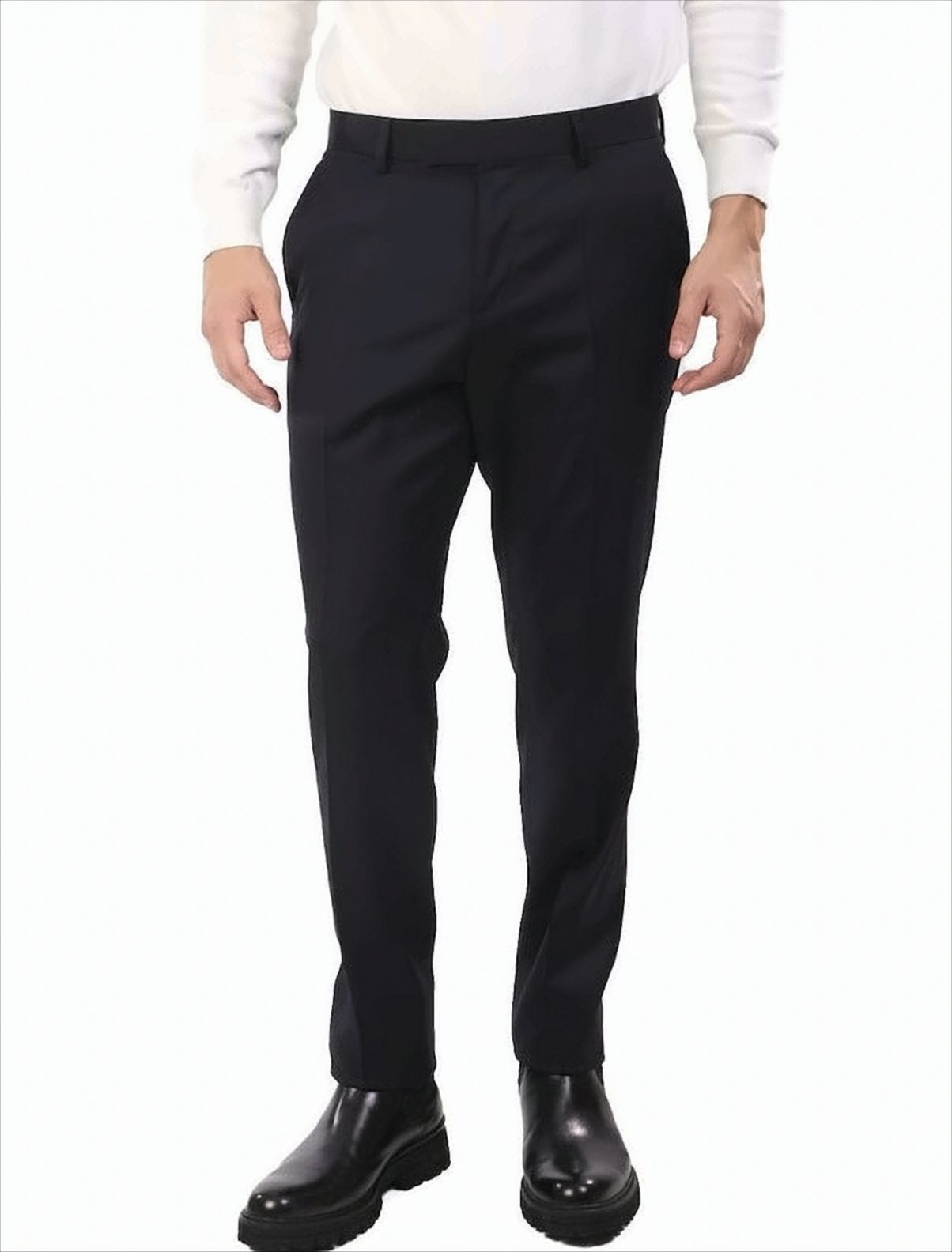 Tailored Black Chinos With Straight Leg