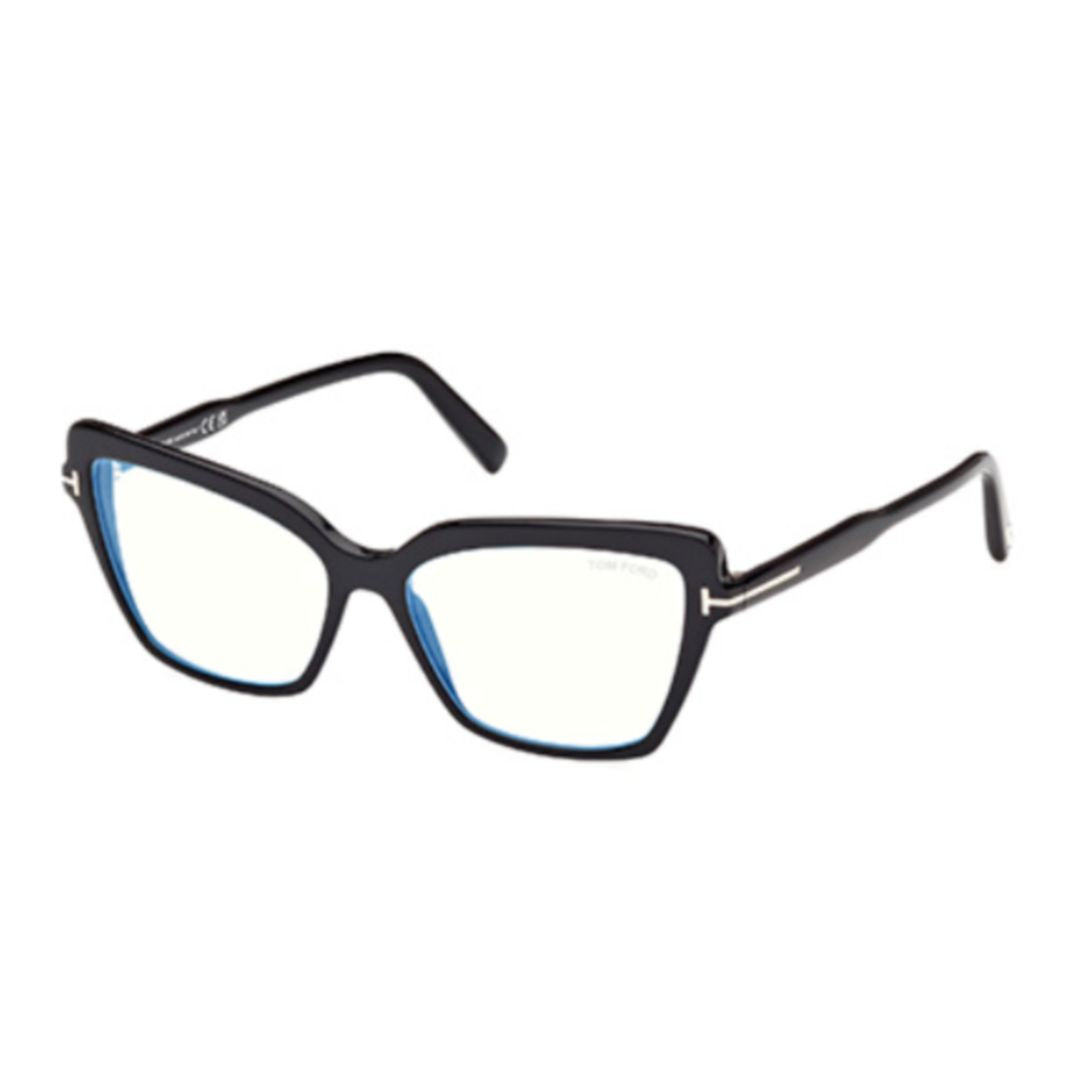 Ft5948-B Rectangular Eyeglasses in Black Acetate