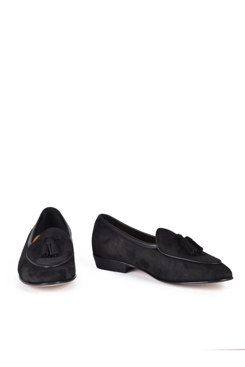 Suede Loafer - Black