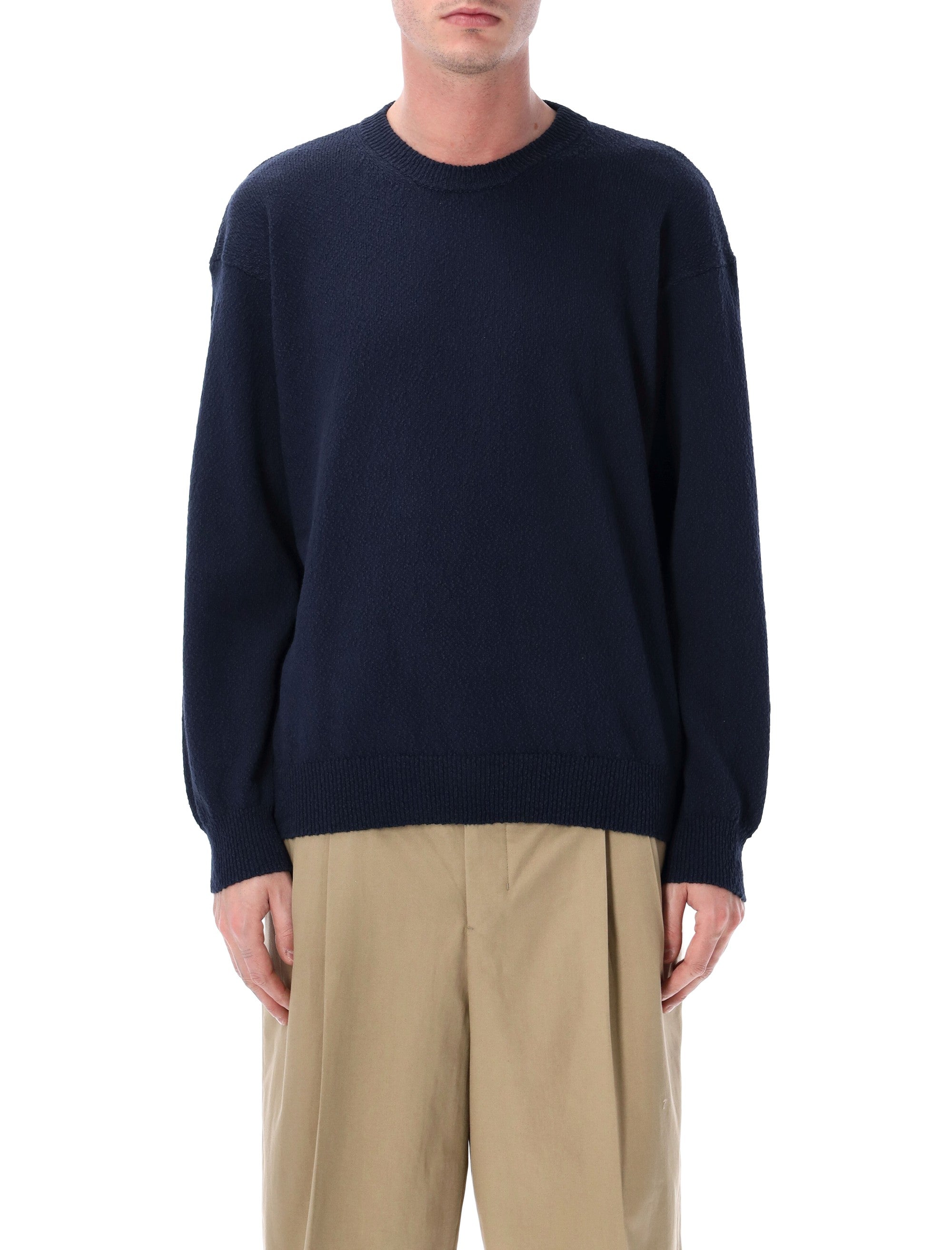 Irregular Texture Crewneck Sweater
