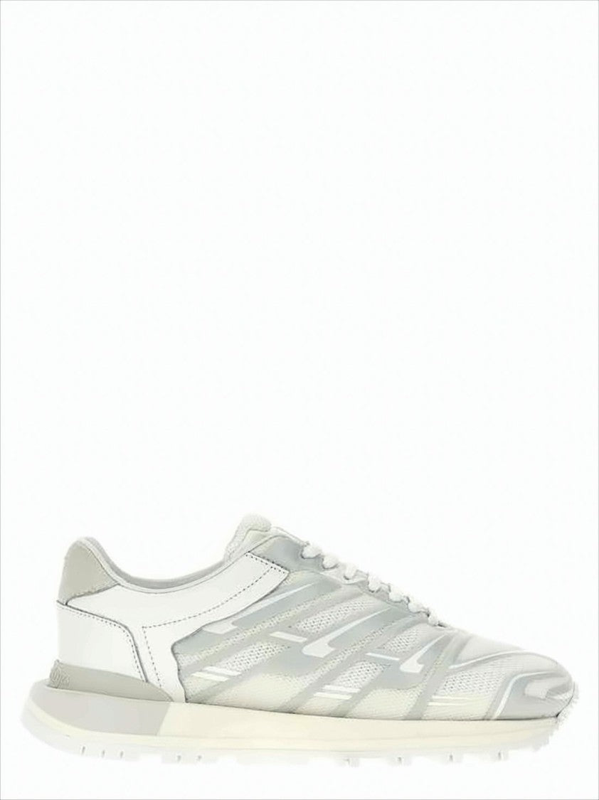 Dynamic Layered Sneakers With Leather And Mesh